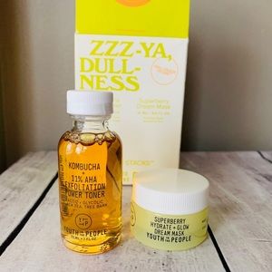 Youth To The People Zzz -Ya Dullness - Exfoliation Power Toner & Glow Dream Mask